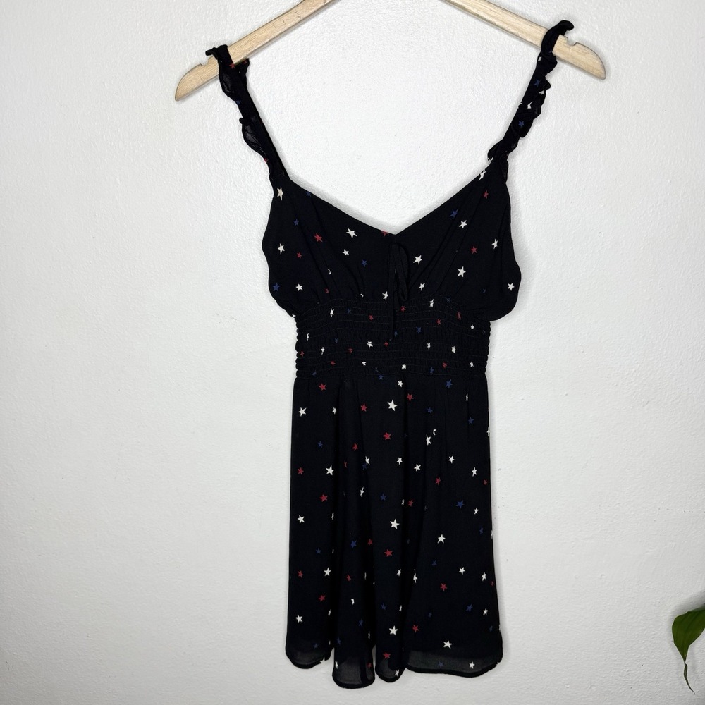 Reformation Elyse Star Print Ruffle Strap Mini Dress Womens 4 ASO Taylor Swift